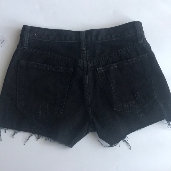 Free people true black jean shorts 24 - Picture 3 of 6